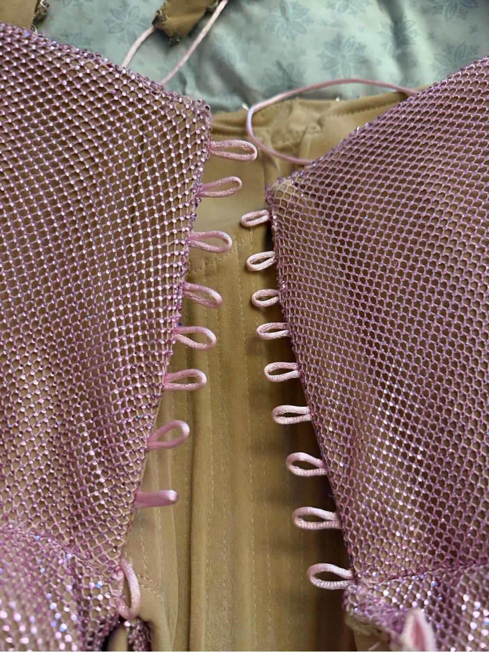 Sparkling Pink Halter Evening Gown - Picture 5 of 8